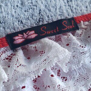 Sweet Soul Burlesque Red White Lace Ruffle Pinup Panty Hot Pants Shorts